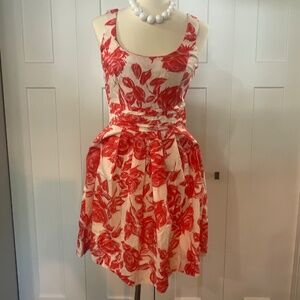 Mad Men Fit & Flare Neon Pink Dress